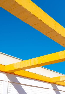 Asgari bina moda konsepti. Güzel geometri duvar kâğıdı. Ayrıntılı sokak