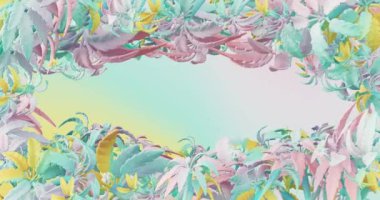 Yaratıcı Minimal 3D sanat. Soyut alanda şık nesneler. Renkler karışmış. Müzik için mükemmel bir arka plan. 4k dikişsiz döngü videosu. 