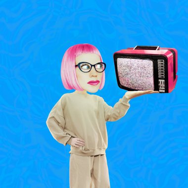 Komik kolaj sahnesi. Comic Girl karakteri