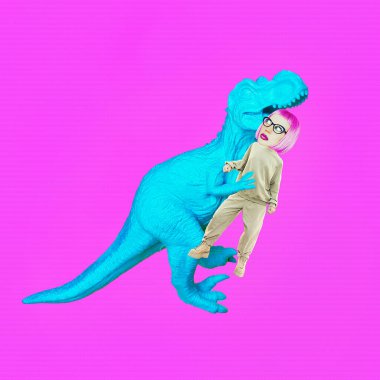 Komik kolaj sahnesi. Comic Girl karakteri