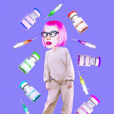 Çağdaş sanat konsepti kolajı.