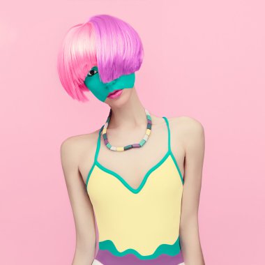 Özel fotoğraflar. kız moda mix renkler
