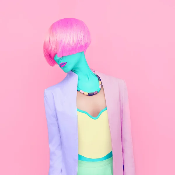 Özel fotoğraflar. kız moda mix renkler