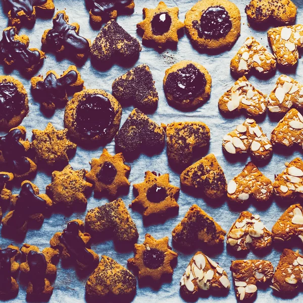 Sfondo di biscotti di Natale — Foto Stock