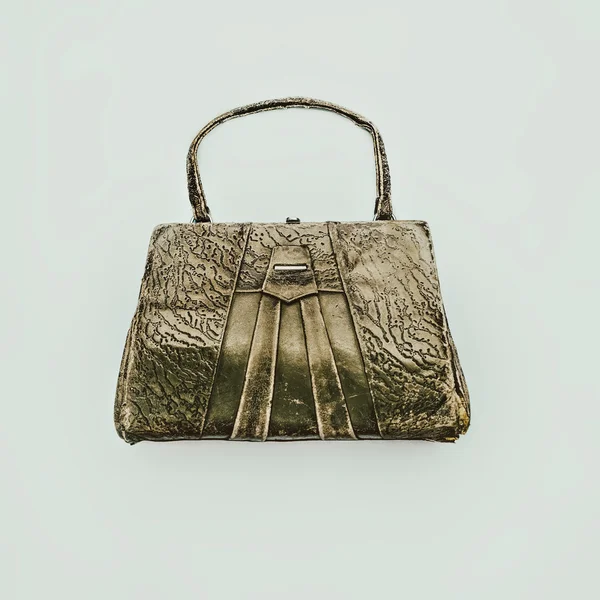 Borsa vintage su sfondo chiaro — Foto Stock