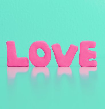Letters love vanilla tenderness pink style clipart