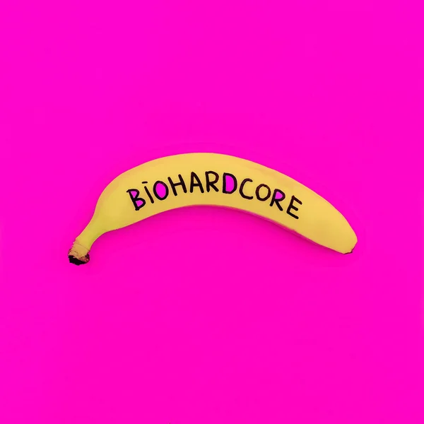 Pink Banana hardcore. Estilo minimalista de moda —  Fotos de Stock