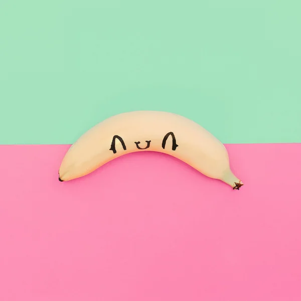 Anime Happy Baby Banana. Cores pastel. Estilo mínimo . — Fotografia de Stock