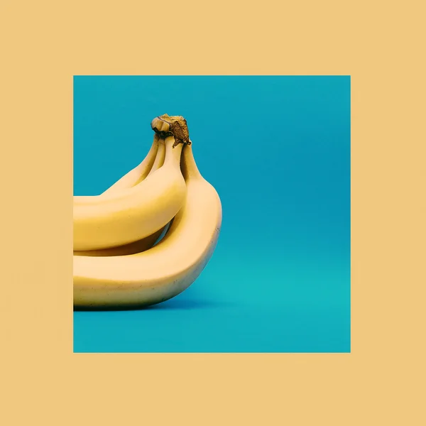 Bananas. Estilo mínimo. design de moda — Fotografia de Stock