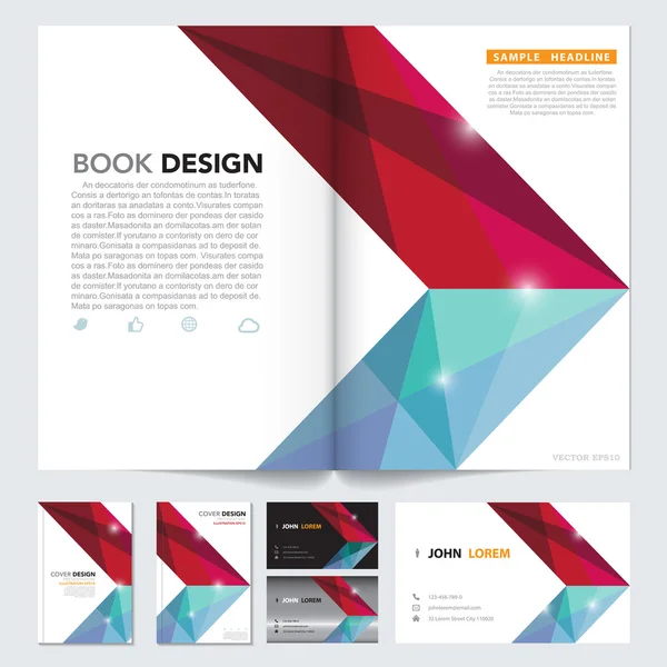 Abstract boekomslag, naam kaart, brochure, flyer ontwerpsjabloon — Stockvector
