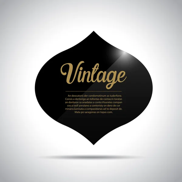 Cornice vintage nera — Vettoriale Stock