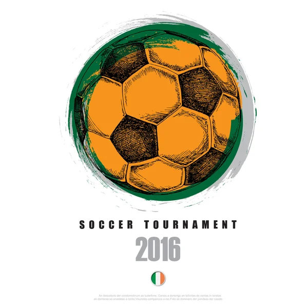 Ballon de football graphique coloré — Image vectorielle