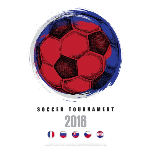 Ballon de football graphique coloré — Image vectorielle