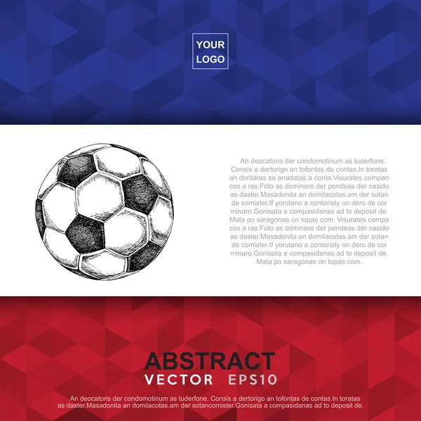 Soccer ball och flag banner — Stock vektor