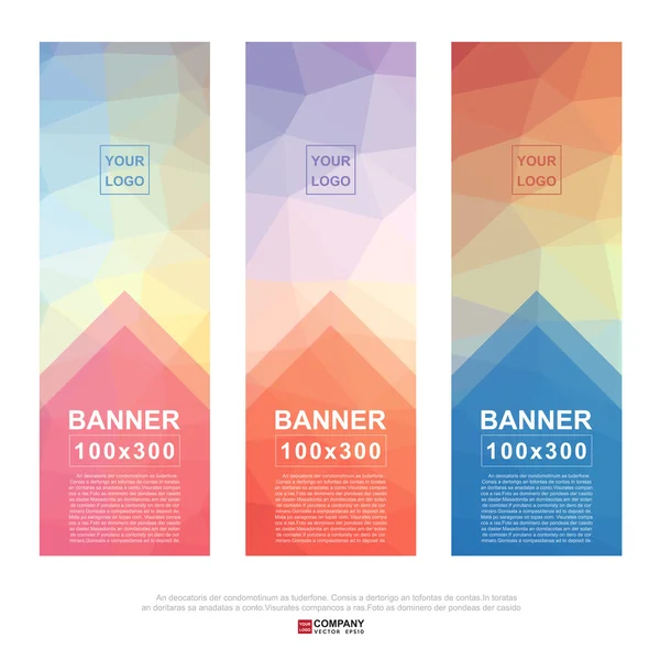 Bannières design coloré — Image vectorielle