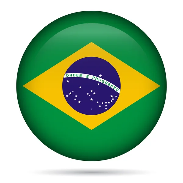 Emblema da bandeira do Brasil — Vetor de Stock