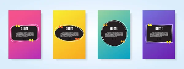 Quote Speech Bubble Blank Templates Set Vectoe Eps — Stock Vector