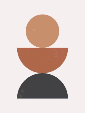 Modern Poster Sanatı. Soyut Duvar Sanatı. Grunge desenli Dijital İç Dekorasyon Sanatı. Vektör EPS 10.