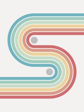 Modern Poster Sanatı. Soyut Duvar Sanatı. Dijital İç Dekorasyon Sanatı. Vektör EPS 10.