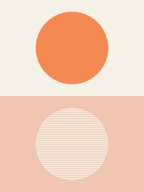 Modern Poster Sanatı. Soyut Duvar Sanatı. Dijital İç Dekorasyon Sanatı. Vektör EPS 10.