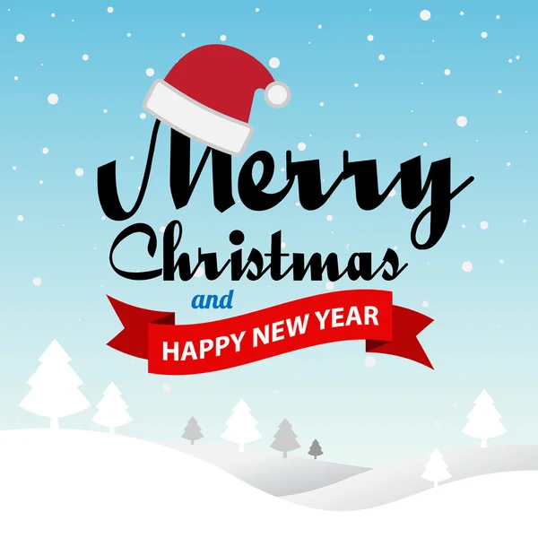 Neşeli Noel ve mutlu yeni yıl tipografik arka plan