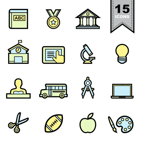 Education icons set — Stock Vector