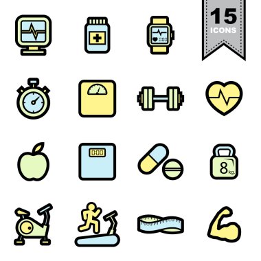 Fitness Icons set