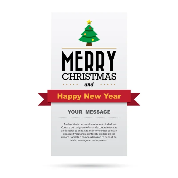 Christmas and Happy new year  card design — Stock Vector