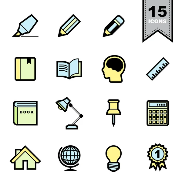 Education icons set — Stock Vector