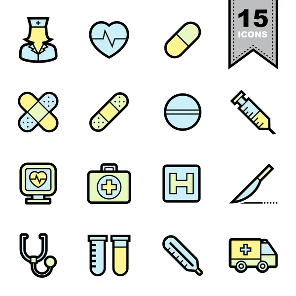 Gezondheidszorg icons set — Stockvector