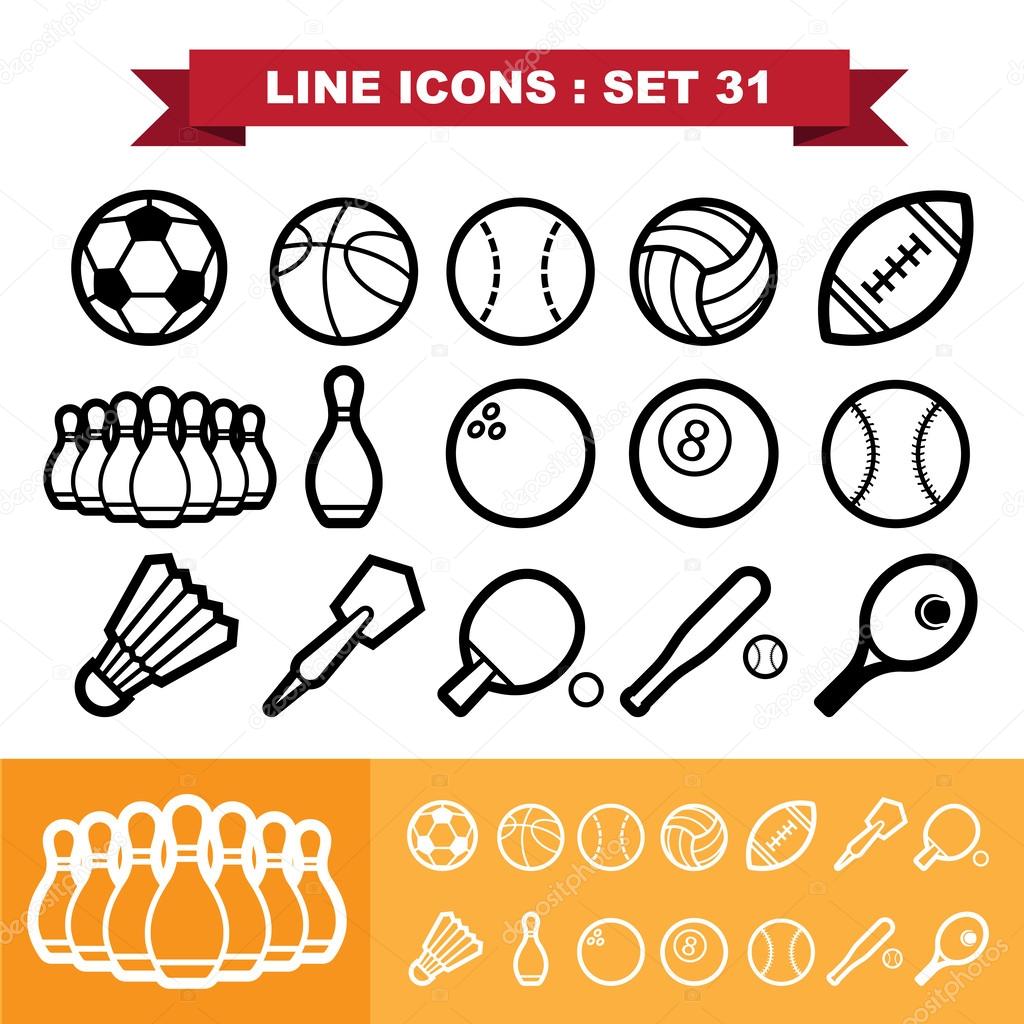 Line icons set 31