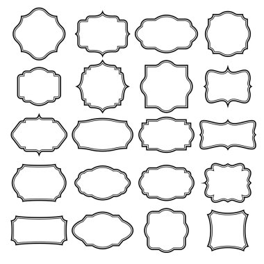 dizi boş retro vintage rozetleri ve Etiketler