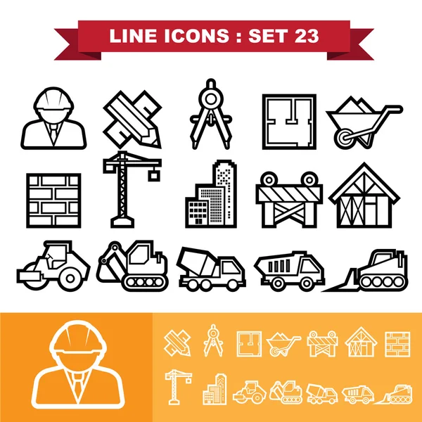 Line icons set 23 — Stock Vector