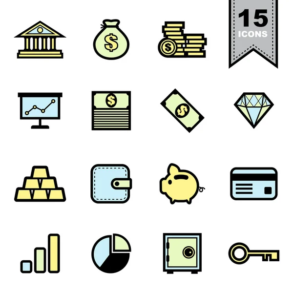 Business icons set — Stock Vector