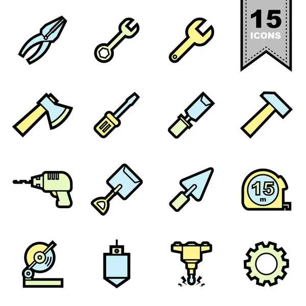 Outils icônes ensemble — Image vectorielle