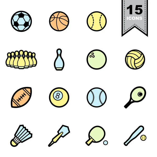 Conjunto de iconos deportivos — Vector de stock