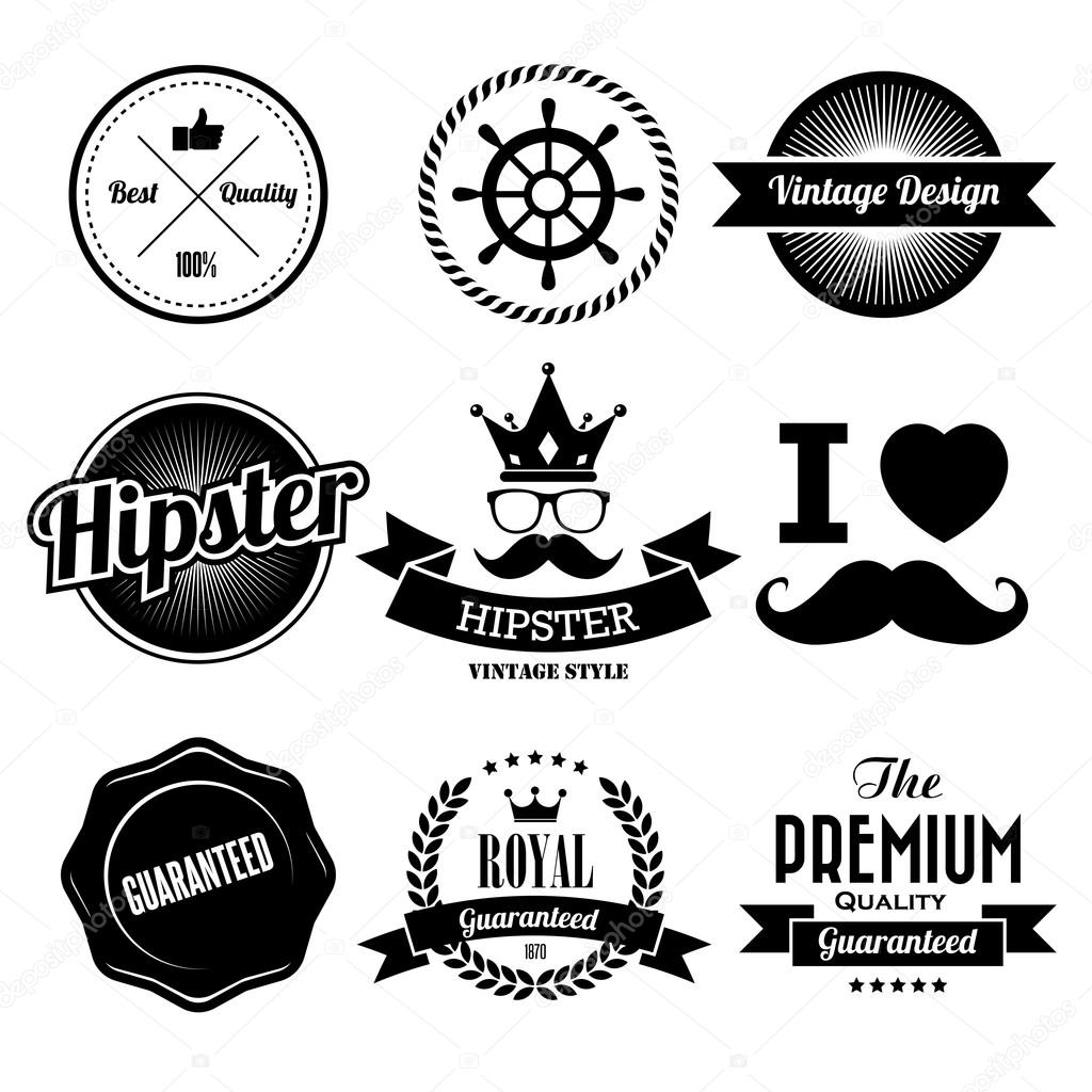 Hipster style Badge and Labels.