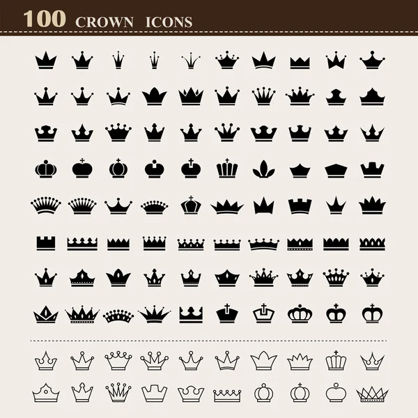 Basic royal Crowns — Stock Vector