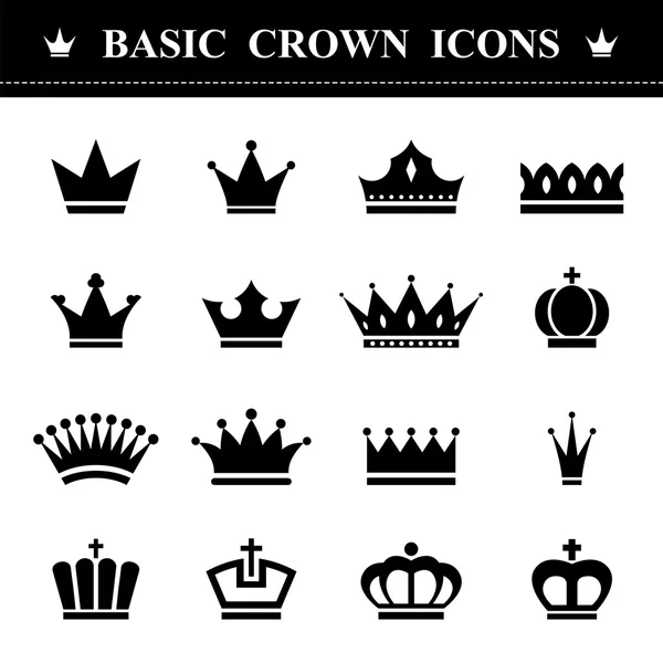 Beautiful royal Crowns — Stock Vector