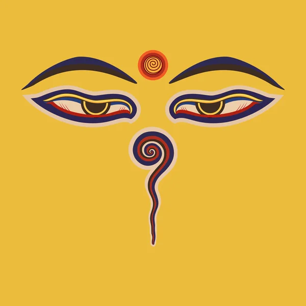 Buda ojos del Nepal — Archivo Imágenes Vectoriales