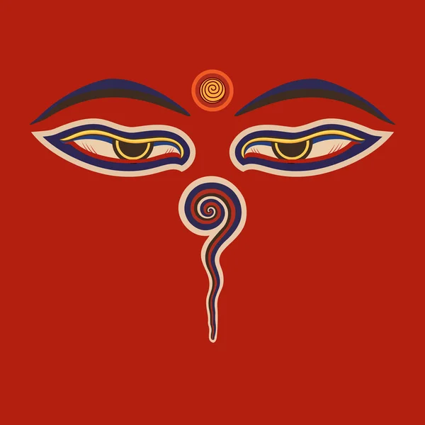 Buda ojos del Nepal — Archivo Imágenes Vectoriales