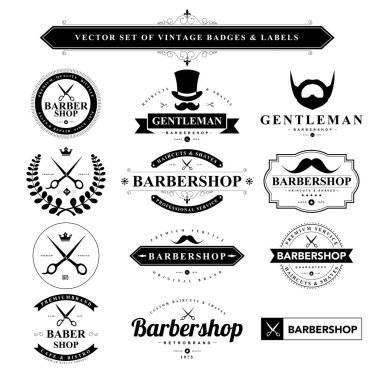 Siyah vintage rozetleri kümesi