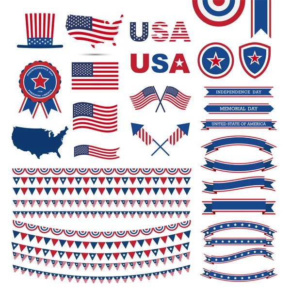 ΗΠΑ σημαία μοτίβο στοιχείο — Διανυσματικό Αρχείο