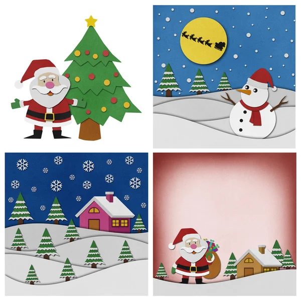 Christmas papercraft background. — Stock Photo, Image