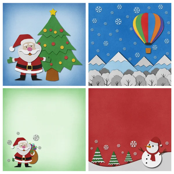 Christmas papercraft background. — Stock Photo, Image