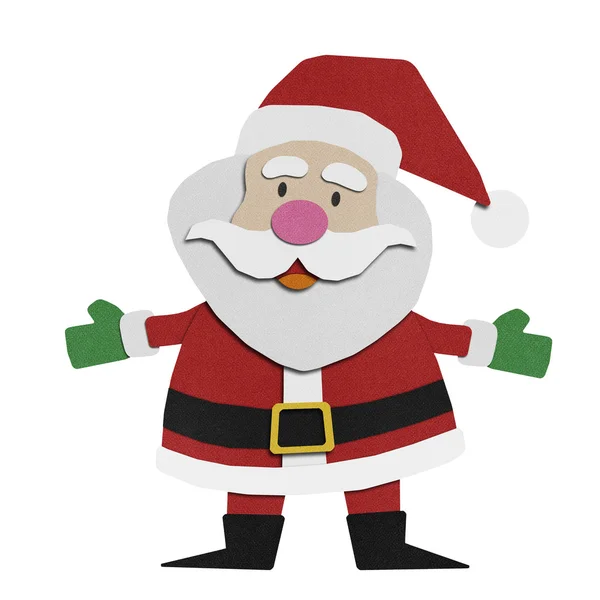 Santa claus  recycled paper craft  background. — Stock Photo, Image