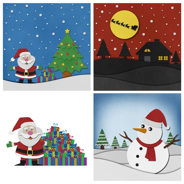 Christmas papercraft background. — Stock Photo, Image