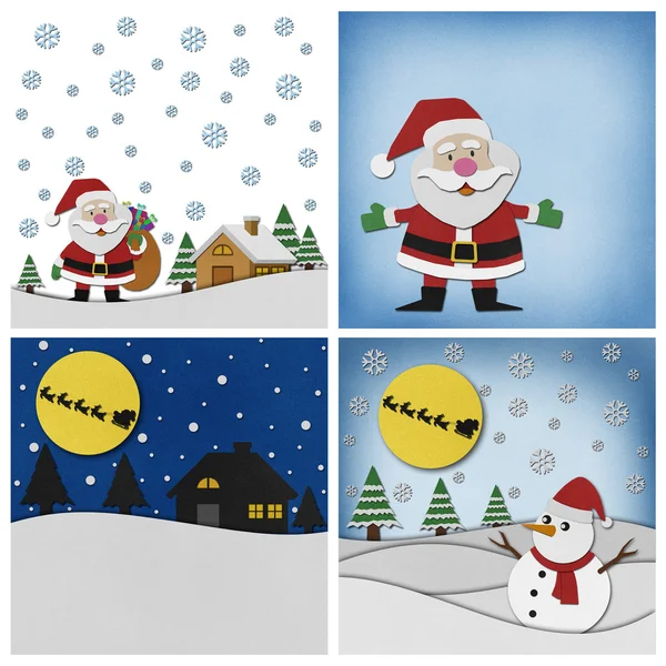 Christmas papercraft background. — Stock Photo, Image