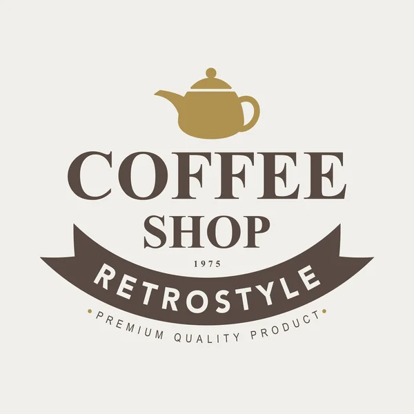 Uppsättning av vintage kaffe emblem — Stock vektor