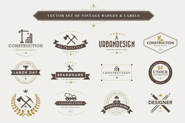 Set de insignias vintage — Vector de stock